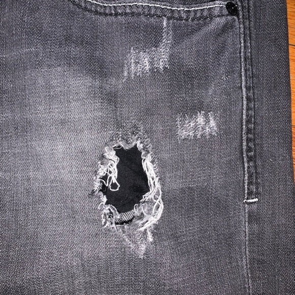Buffalo David Bitton Mens black distressed jeans size 32 x 30 - Picture 6 of 7